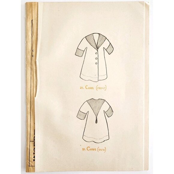 1913 Mary Frances Sewing Pattern Doll Coat Jane Boyer Art Complete Crafts DWSS11 - Picture 2 of 3